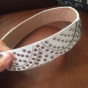 Beautiful Studded Alaia White Belt